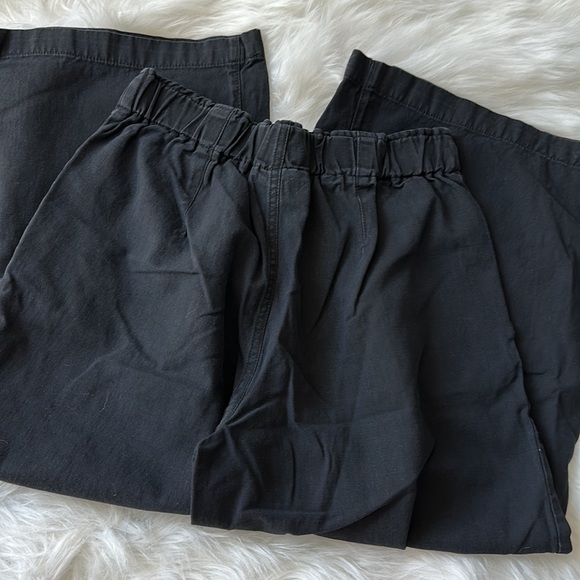 Black Wide Leg Cropped Pants - Picture 6 of 7